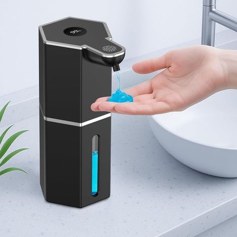 Dispensador automático eléctrico de detergente líquido para lavavajillas de 350 ml con sensor，función de carga USB，4 velocidades (1/5)