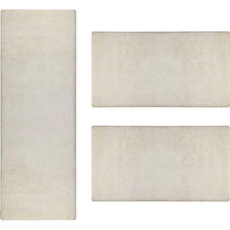 Descente de lit Sundae Crème20 1 tapis 67 x 250 cm + 2 tapis 67 x 140 cm