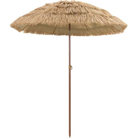 Ombrellone da giardino leggero inclinabile rotondo 160 x 160 x 196 cm in polipropilene naturale 020058864