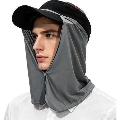 Masque facial respirant à séchage rapide - Couverture complète - Gris (1/5)