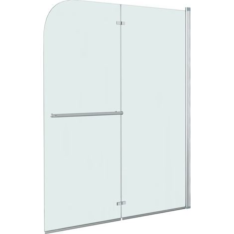 Cloison de douche,Paroi Cabine de douche pliable 2 panneaux ESG 120x140 cm -42448