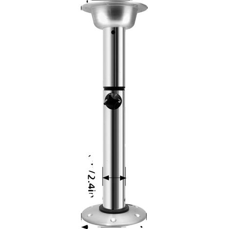Pieds de table, hauteur réglable, design léger, Argent (1/2)
