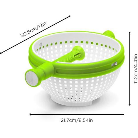 Essoreuse À Salade - Centrifugeuse À Salade - Pour Légumes Et Pâtes - Base Antidérapante - Poignée Pliable - 1 Unité (1/5)