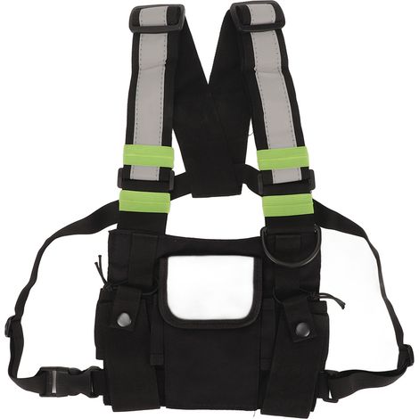 Harnais radio universel réglable, sac pectoral pour talkie-walkie, poche de portage ajustable avec bretelle d'épaule (1/5)