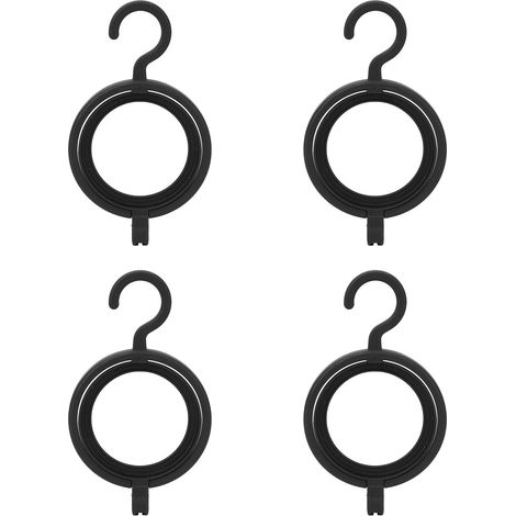 4 supports à perruques noirs pliables, présentoirs suspendus portables pour rangement de perruques, 4 pièces (1/5)