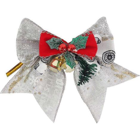 8pcs nœud de Noël, nœud de sapin de Noël, décoration nœud de Noël (style e) (1/5)