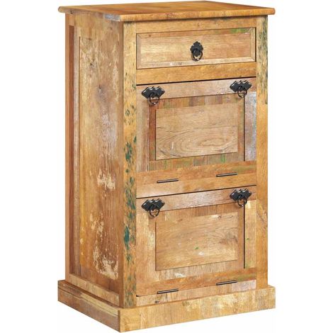 Maison Exclusive - Scarpiera a 4 Livelli con Cassetto Legno Massello di Recupero