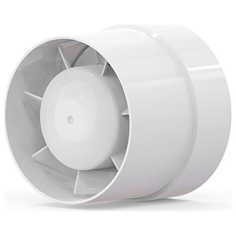 Ventilateur Extracteur d'air, économique 100mm, 12W/130m³, extracteur axial conduit en ligne : salle de bain, cuisine, cave (1/5)