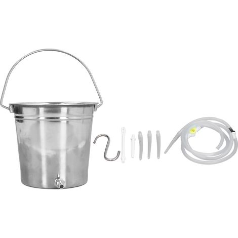 Kit de seau à lavement 2L avec embouts en silicone, sac de rangement et bidon en acier inoxydable pour café ou lait (1/5)