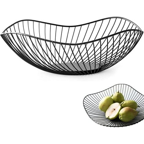 Corbeille à Fruits, 1 Pièce Corbeille à Fruit en Métal, Bol à Fruits Moderne, Fer Corbeilles De Fruits Ajourée, Panier a Fruit Grande, pour Fruits, Collations, Légumes, Pain, décoration de table (1/5)