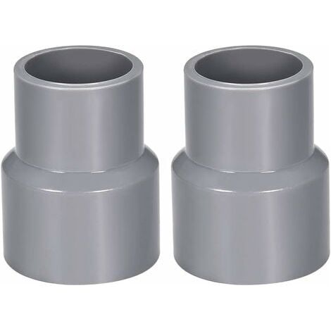DWV-Reduzierstück aus grauem PVC, 2 Stück (1/4)
