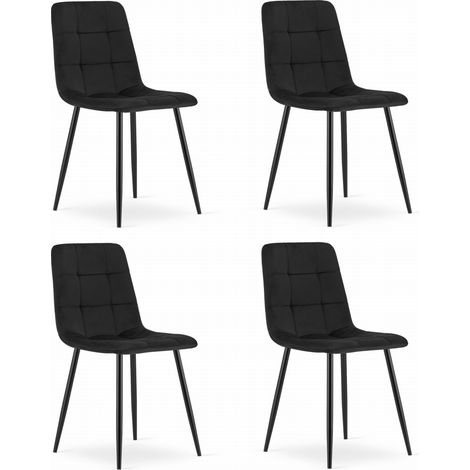 Sedia Kara - velluto nero x 4 (1/5)