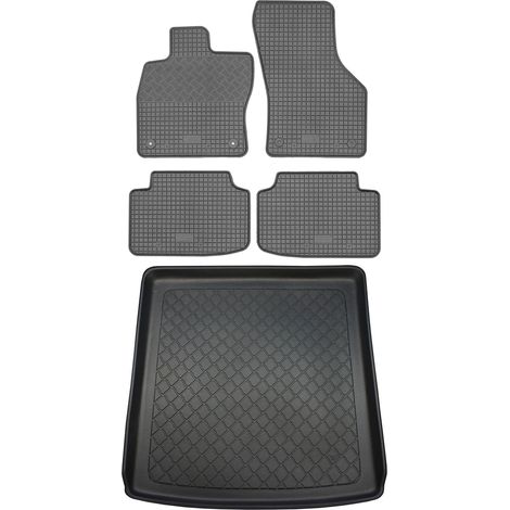 Skoda Octavia IV Familiar (5 puertas) desde junio de 2020. Juego de alfombrillas de goma para coche y maletero.