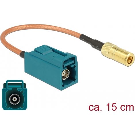 Delock Antena Cable FAKRA Z hembra  SMB hembra RG-316 15 cm