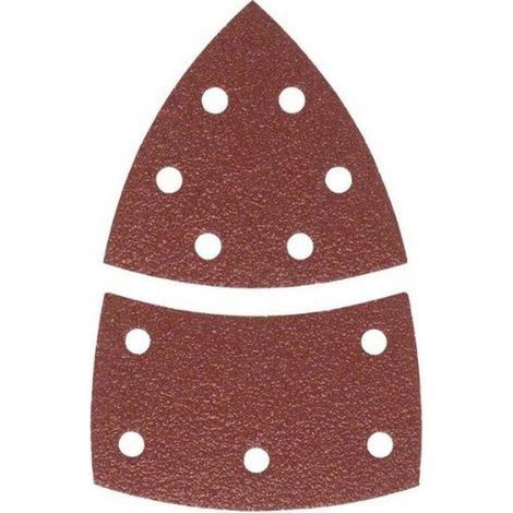 10 Feuilles abrasives 102x62mm Grain 60 11 trous Velcro pour bois métal peinture bricolage (1/4)