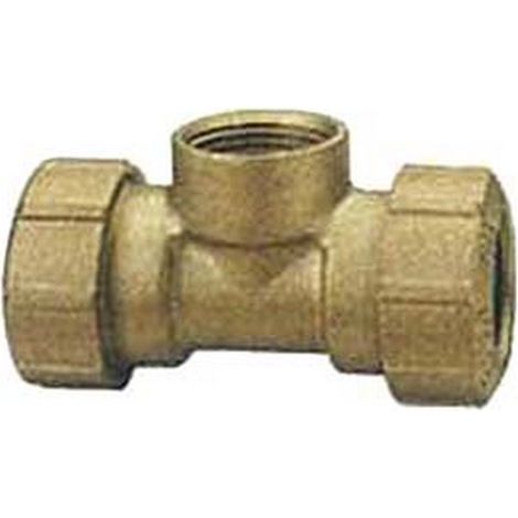2PZ RACCORDO VX A "T" FEMMINA PER TUBO POLIETILENE ART.035 - F 3/4" x ø mm.25