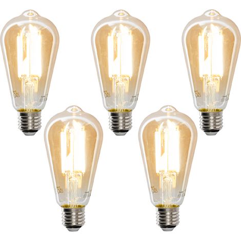 Set mit 5 Smart E27 dimmbar in Kelvin LED-Lampe ST64 Goldline 7W 700 lm 1800-4000K