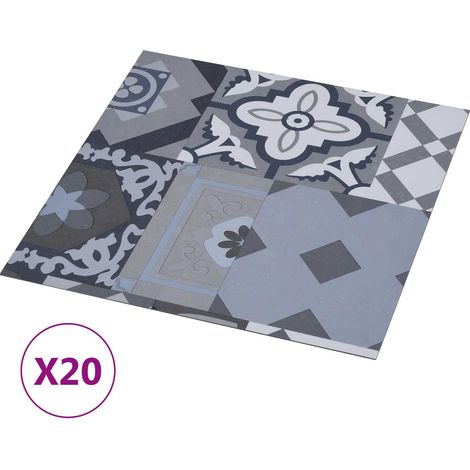 vidaXL Self-adhesive Flooring Planks Coloured Pattern 30.5 x 30.5 cm