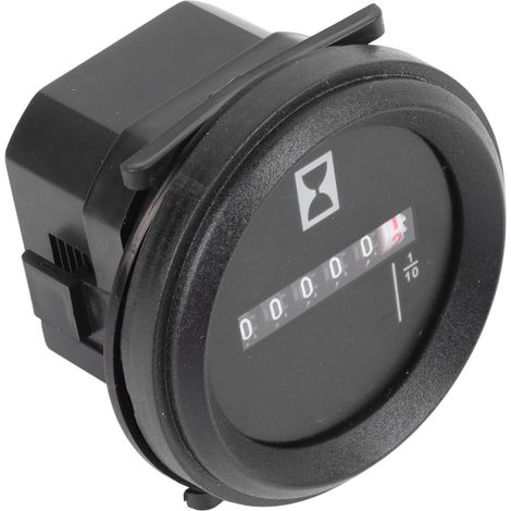 Compteur Heures Universel 52mm pour Machines Agricoles et Industrielles, Indicateur de Durée de Fonctionnement Précision Élevée (1/5)