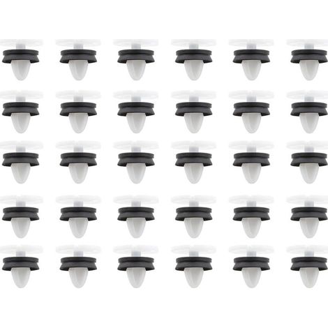 30pcs Clips de Fixation Attaches Garniture, Voiture Panneau de Porte Intérieures Clips Rivet Plastique, 7703077476 Compatible Peugeot 308 Citroën DS4 Renault MeGane 3 Laguna 3 (1/5)