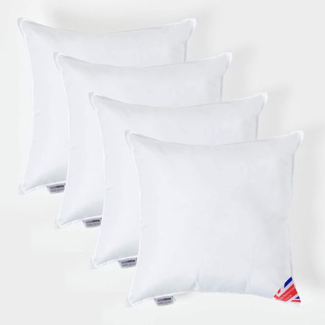 HOMESCAPES 4er-Set Füllkissen 55 x 55 cm – Kissenfüllung Super-Mikrofaser