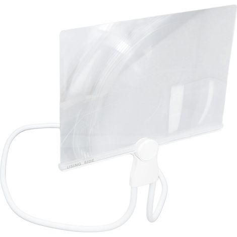 Loupe de cou à grossissement 3X, loupe de poche à suspendre autour du cou, loupe horizontale à col de cygne haute définition pour la lecture, blanche (1/5)