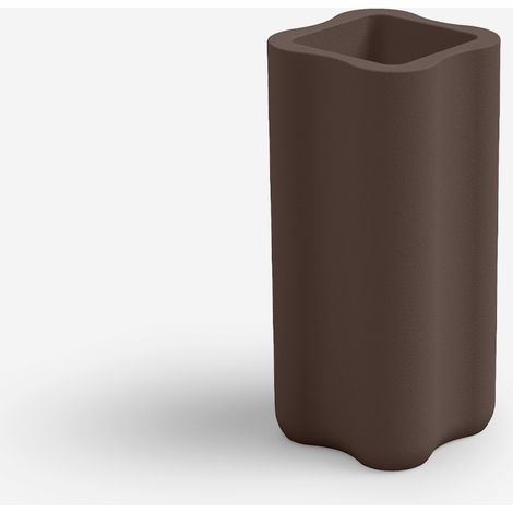 Vaso alto da esterno in polietilene Made in Italy Nebula 35 - Marrone (1/3)