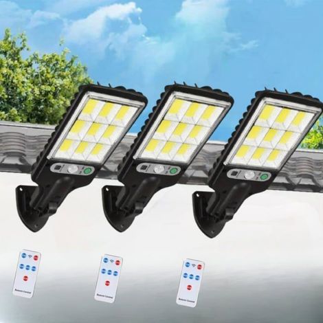 Spot LED Extérieur Solaire - Détecteur de Mouvement - Pack de 3 - 2000 Lumens - IP65 (1/4)