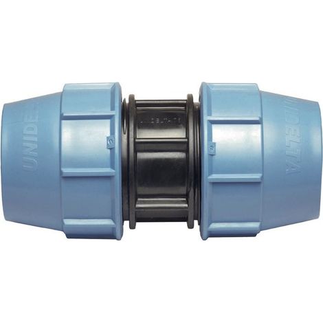 Ecolands – Raccord rapide à compression pour tube PE Ø 40 mm – Montage sans collage ni soudure – Étanchéité fiable sous pression – Corps PP-B anti-UV