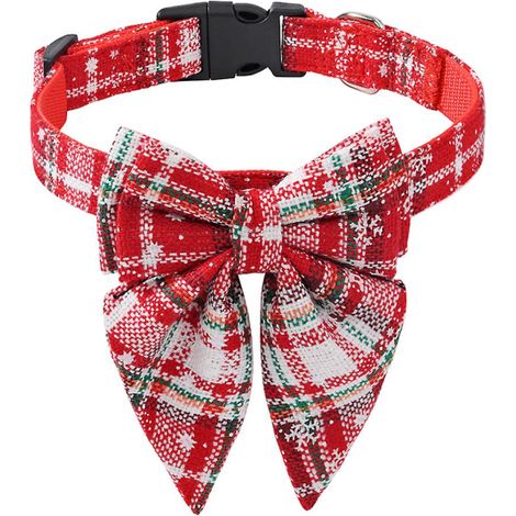 Collier de Noël pour chien avec nœud papillon, accessoire de fête, cadeau de Noël (1/5)