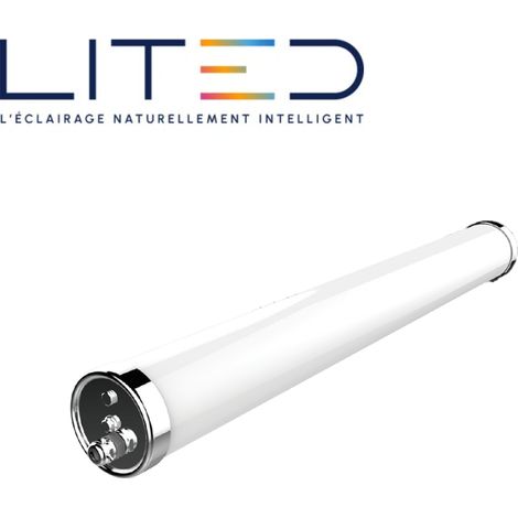 Luminaire industriel LED TUBI 20 à 48W avec driver ON/OFF étanche IP65 - dimensions / puissance - 1500mm - 4000K - 48W Opale - 4480 à 7680lm (1/2)