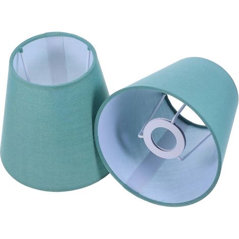 Lot de 2 abat-jour en tissu pour plafonnier, lustre ou lampe de maison (abat-jour cylindrique). (1/5)