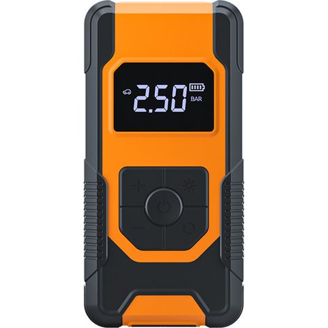 Compressore d'aria portatile per gonfiaggio pneumatici 150PSI, Pompa d'aria portatile per pneumatici per auto elettrica senza fili, Pompa per pneumatici automatica a 4 velocità con manometro digitale  (1/5)