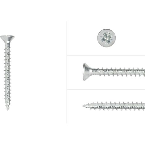 Spanplattenschrauben Verzinkt 3,5 x 45 mm Pozidrive Vollgewinde -