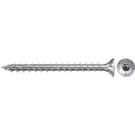 Fischer 200x Power-Fast II FPF II CTF 3,5 x 35 mm BC tête fraisée avec étoile interne TX20 filetage complet électro-galvanisé passivé bleu - 670077