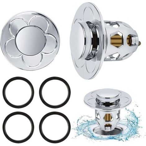 Stück Universal-Ablaufstopfen für Spülbecken (34–40 mm), inklusive Anti-Verstopfungsfilter, Abflusssieb, Badewannen- und Küchenspüle, Haarfilter – Abflussloch (1/4)