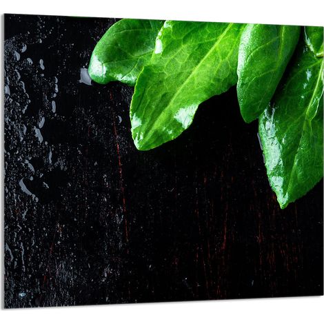 Panneau de verre POUR la cuisine 65x60 Basilic (1/5)