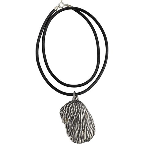 Komondor - collar para perros, colgante bañado en plata para amantes de los perros, joyería única de Art-Dog (1/4)