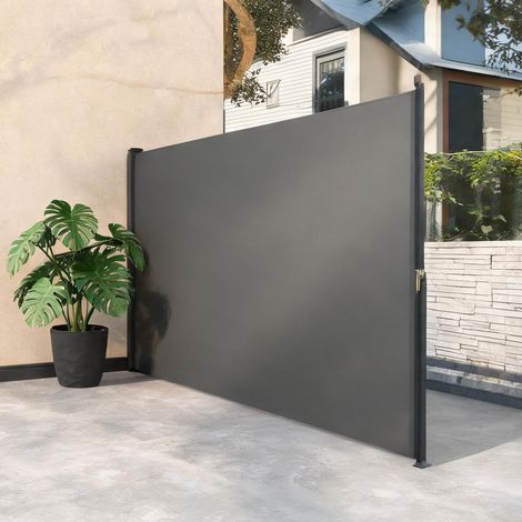 Store banne gris foncé en polyester 300 x 3,5 x 140 cm (1/5)