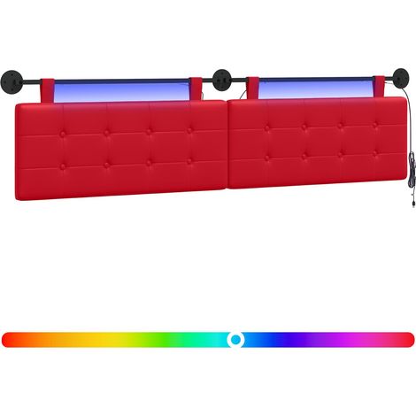 Maison Exclusive - Tête de lit suspendue Rouge Simili cuir (1/5)