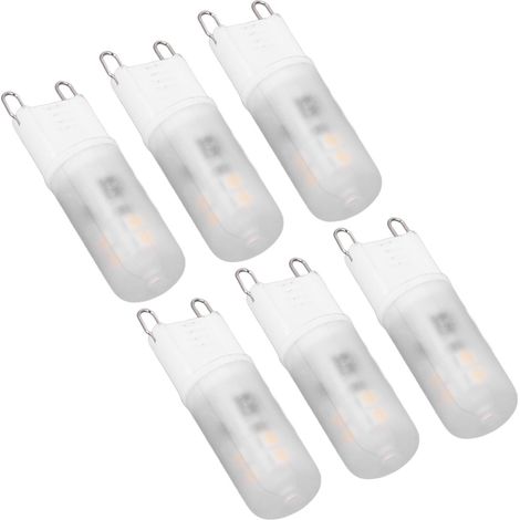 6er-Pack G9 2W (entspricht 20W Halogen) 200LM warmweiße 220V LED-Lampen für Lampen, Wandleuchten, Pendelleuchten – Ersatzlampen für 9 Leuchten (6er-Pack) (1/5)