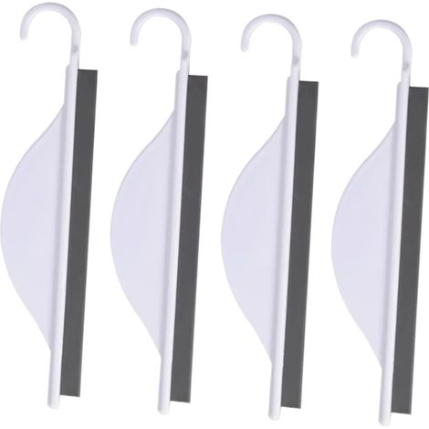 4pièces Raclette De Nettoyage avec Crochet Suspendu Outil Pratique pour Salle De Bain Et Cuisine Grattoir à Eau pour Vitre Et Carrelage Facile à Utiliser Et De Place