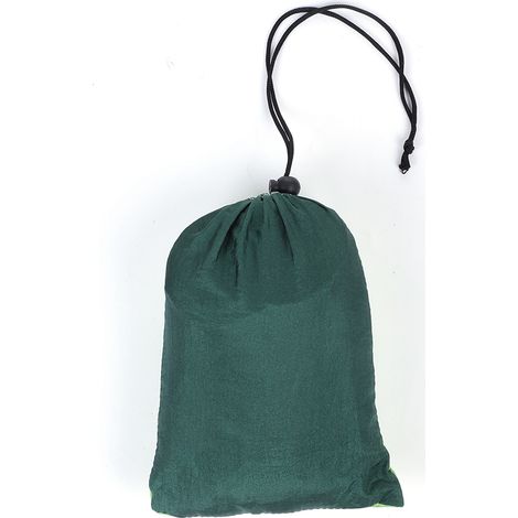 Lit suspendu d'extérieur extensible, hamac de camping et de voyage, balancelle de couchage (vert + vert foncé) (1/5)