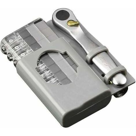 Lot de 12 Micro Clé à cliquet Set de tournevis avec poignée réversible et adaptateur pour montage de meubles et réparation automatique (FO-9212C) (1/4)
