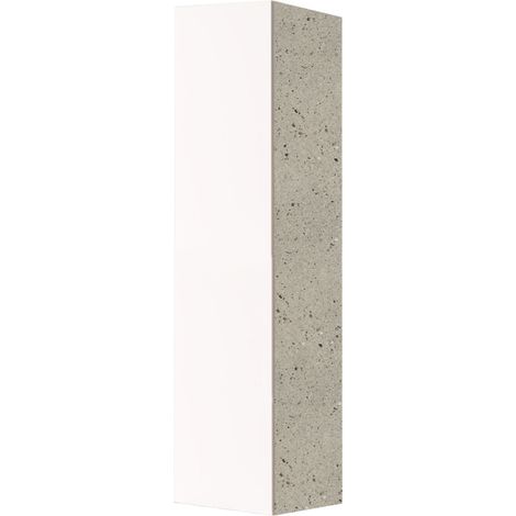 Colonna portascope 1 anta 40x182h in legno colore Bianco/Pietra (1/2)
