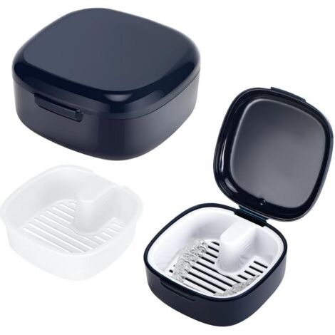 Estuche de retención portátil con tapa compacto para una fácil limpieza y uso versátil, caja de almacenamiento fácil de viajar para alineadores y retenedores (1/5)