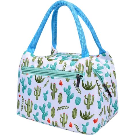 Sac à lunch isotherme, sac fourre-tout, boîte isotherme portable, boîte à lunch pour pique-nique scolaire, garçons et filles, boîte à lunch de voyage pour enfants - Cactus (1/2)