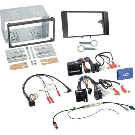 Kit 2-DIN compatible avec Audi A3(8P) 07/2003-04/2013 SWC/antenne/ampli