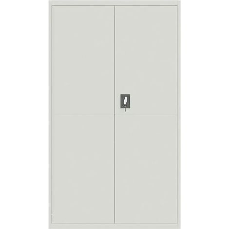 Armoire de Bureau en Acier Gris, 105x40x180 cm, Meuble de Rangement avec Portes et Étagères Réglables, Classeur Vertical pour Documents A4, Stockage Sécurisé pour Maison et Entreprise (1/5)