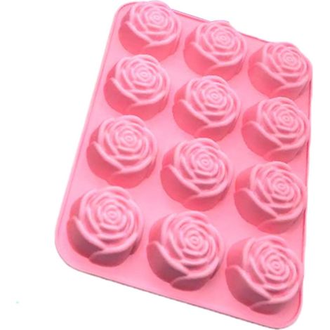 à Glaçons Silicone 12 Cavités Rose Démoulage Facile (1/5)